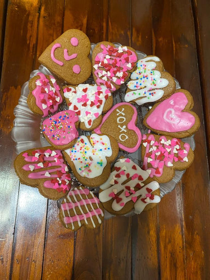 Heart-shaped Gingerbread/Chocolate Cookie Sets