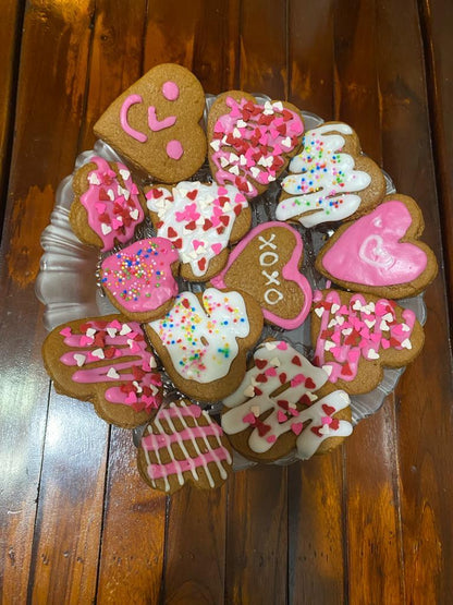 Heart-shaped Gingerbread/Chocolate Cookie Sets